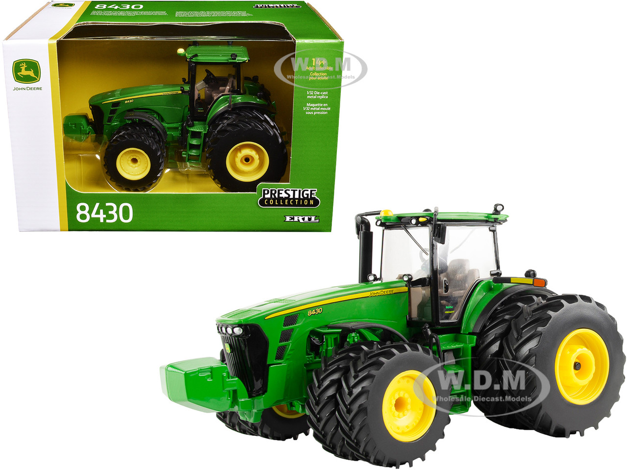 John Deere 8430 Tractor with Dual Wheels Green 