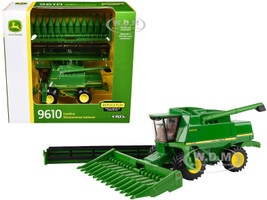 John Deere 9610 Combine 12-Row Corn Head Draper Grain Head Green Replica Play Series 1/64 Diecast Model ERTL TOMY 45871