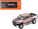 2022 Toyota Tacoma TRD PRO Pickup Truck Pink Metallic with White Stripes and Carbon Hood 1/64 Diecast Model Car GCD KS-060-374