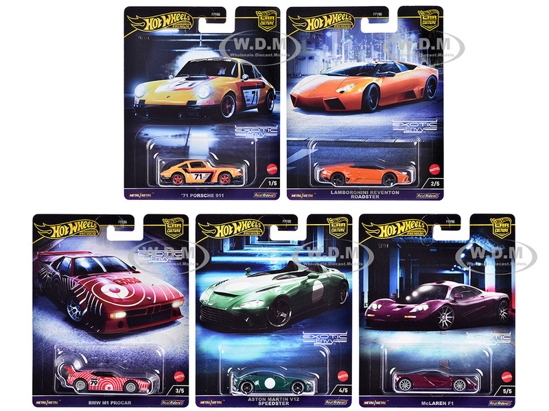 Exotic Envy 5 piece Set Car Culture 2024 Series G Diecast Model Cars Hot Wheels FPY86-959G