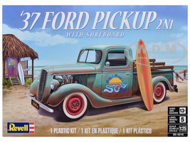 Level 5 Model Kit 1937 Ford Pickup Truck with Surfboard 2 in 1 Kit 1/25 Scale Model Revell 85-4516