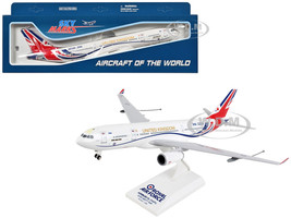 Airbus A330 MRTT Voyager Commercial Aircraft with Landing Gear "United Kingdom Royal Air Force ZZ336 White with Red and Blue Stripes Snap Fit 1/200 Plastic Model Skymarks SKR1058