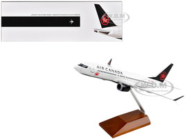 Boeing 737 MAX 8 Commercial Aircraft Air Canada C FTJV White with Black Tail Snap Fit 1/130 Plastic Model Skymarks SKR5158