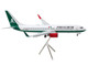 Boeing 737 800 Commercial Aircraft with Flaps Down Mexicana XA ASM White with Green Stripes Gemini 200 Series 1/200 Diecast Model Airplane GeminiJets G2MXA1303F