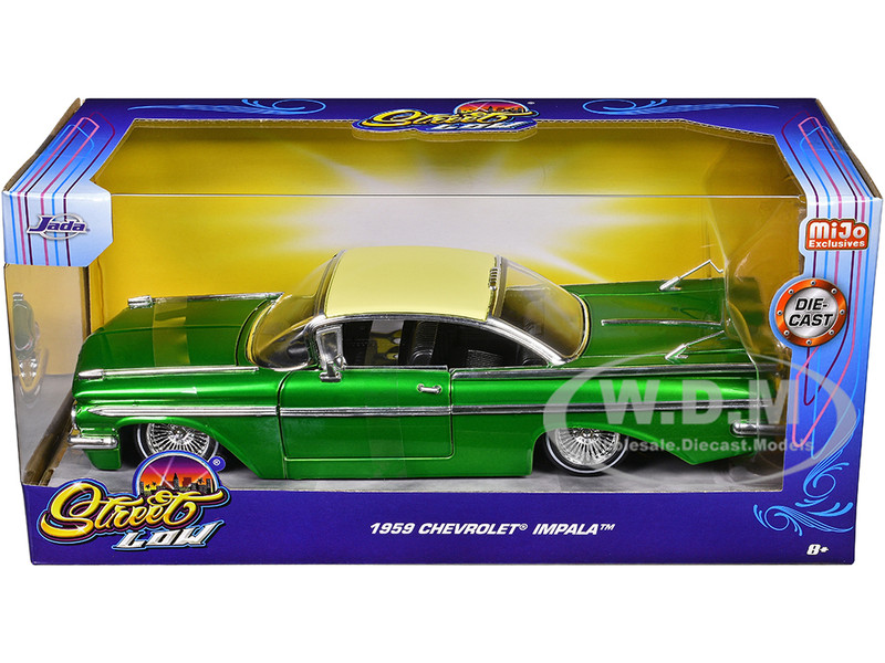 ミニカー Jada 1/24 CHEVY IMPALA 1959 1959 Chevrolet Impala Lowrider Candy Purple with DUB Wire