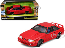 1993 Ford Mustang SVT Cobra Red Classic Muscle Maisto Design Series 1/24 Diecast Model Car Maisto 32549R