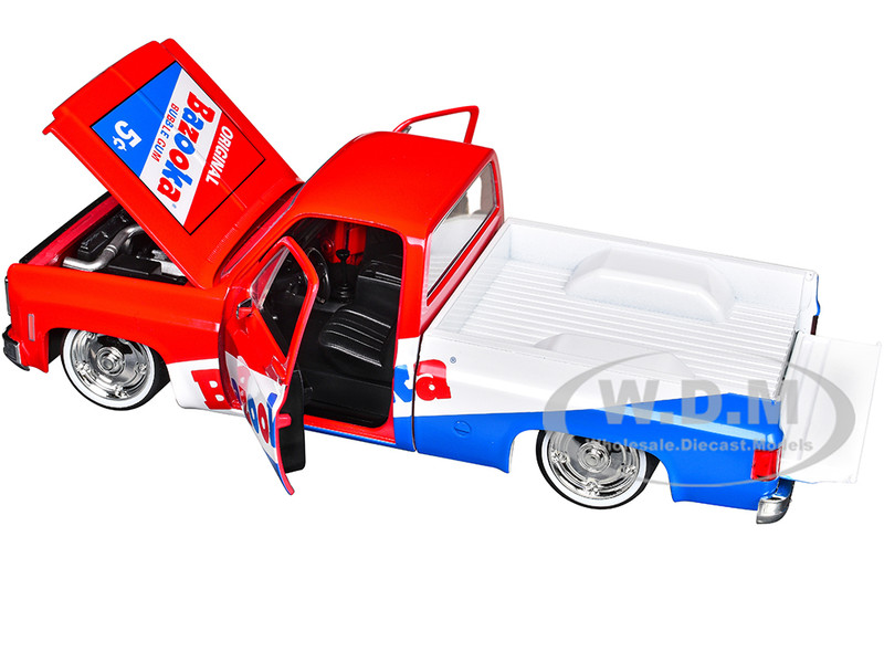 1973 Chevrolet Cheyenne 10 Pickup Truck Red and Blue with
