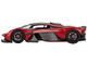 Aston Martin Valkyrie Hyper Red Metallic and Carbon 1/18 Model Car Top Speed TS0539