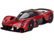 Aston Martin Valkyrie Hyper Red Metallic and Carbon 1/18 Model Car Top Speed TS0539