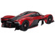 Aston Martin Valkyrie Hyper Red Metallic and Carbon 1/18 Model Car Top Speed TS0539