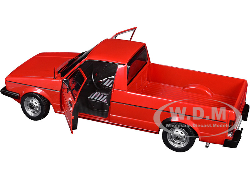 1983 Volkswagen Caddy MK 1 Pickup Truck Mars Red 1/18 Diecast