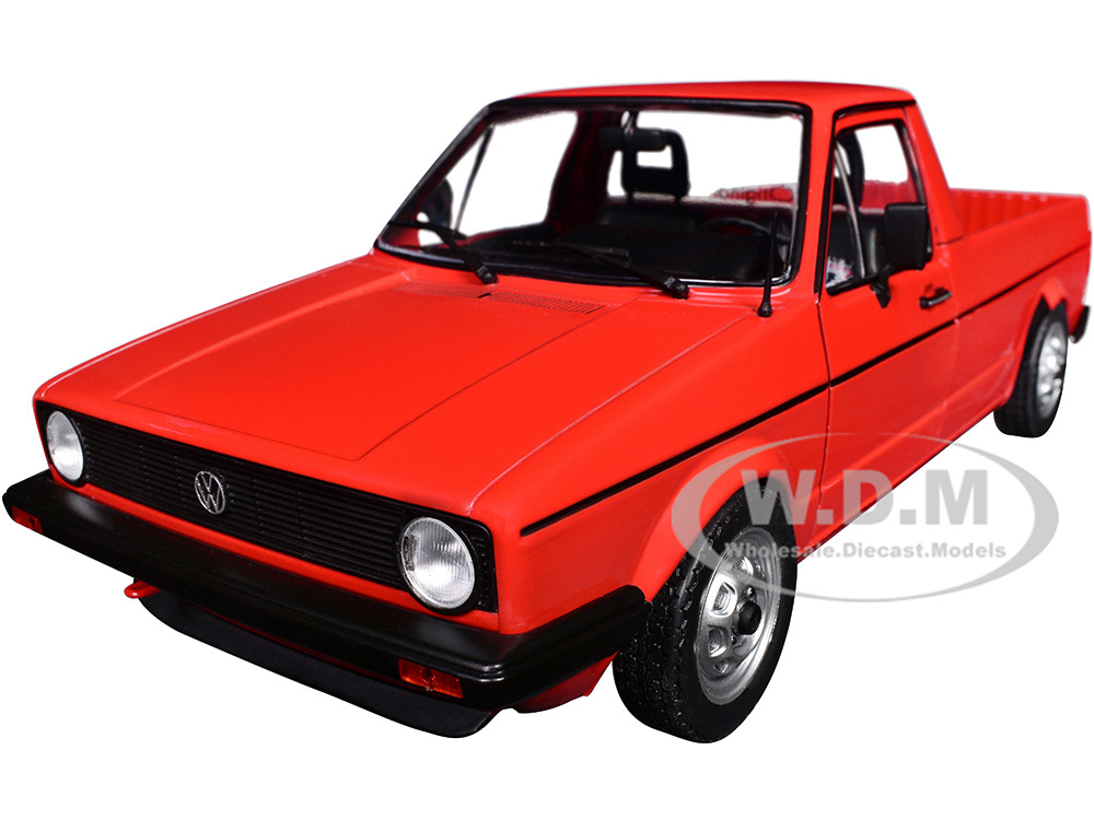 1983 Volkswagen Caddy MK 1 Pickup Truck Mars Red 1/18 Diecast