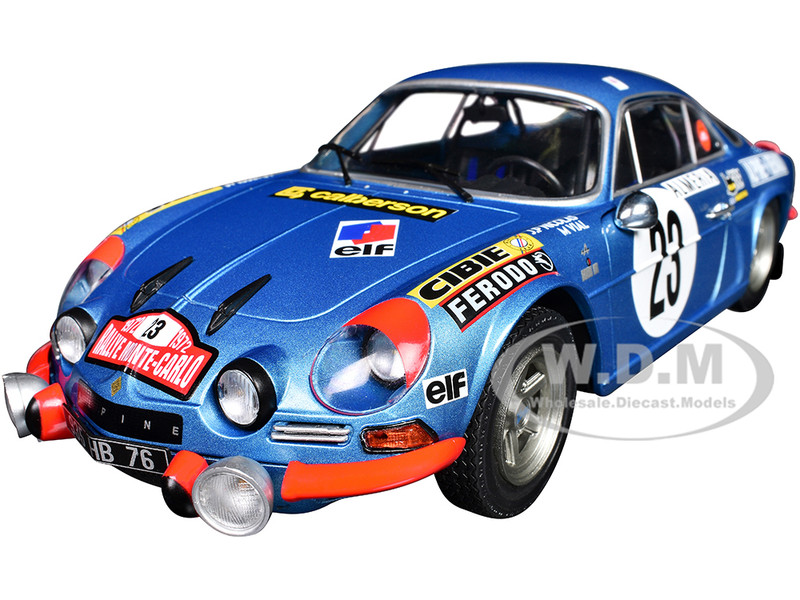Alpine A110 1600S #23 Jean Pierre Nicolas Michel Vial Rallye Monte Carlo 1972 Competition Series 1/18 Diecast Model Car Solido S1804208