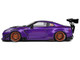 2022 Nissan Skyline GT R R35 Liberty Walk Body Kit 2 0 RHD Right Hand Drive Purple Metallic with Black Top and Carbon Hood Purplezilla 1/18 Diecast Model Car Solido S1805812