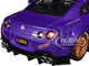 2022 Nissan Skyline GT R R35 Liberty Walk Body Kit 2 0 RHD Right Hand Drive Purple Metallic with Black Top and Carbon Hood Purplezilla 1/18 Diecast Model Car Solido S1805812