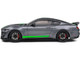 2020 Ford Shelby Mustang GT500 Carbonized Gray Metallic with Neon Green Stripes 1/18 Diecast Model Car Solido S1805911