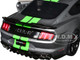2020 Ford Shelby Mustang GT500 Carbonized Gray Metallic with Neon Green Stripes 1/18 Diecast Model Car Solido S1805911
