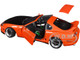 1993 Toyota Supra MK4 A80 RHD Right Hand Drive Orange Metallic with Black Hood 1/18 Diecast Model Car Solido S1807605