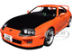 1993 Toyota Supra MK4 A80 RHD Right Hand Drive Orange Metallic with Black Hood 1/18 Diecast Model Car Solido S1807605