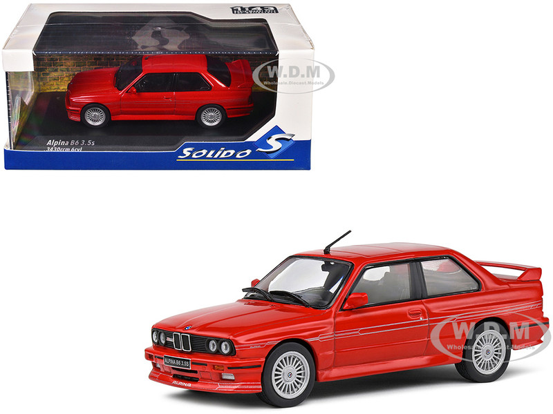 1990 BMW Alpina B6 E30 Brilliant Red 1/43 Diecast Model Car Solido S4312003
