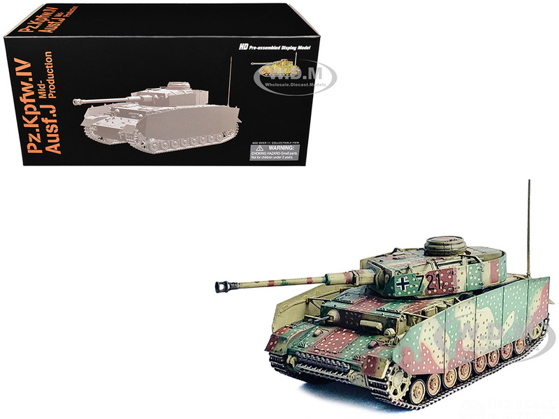 Germany Pz Kpfw IV Ausf J Mid Production Tank #721 Western Front 1944 NEO Dragon Armor Series 1/72 Plastic Model Dragon Models 63244