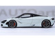 McLaren 720S Silica White with Black Top and Carbon Accents 1/18 Model Car Autoart 76069