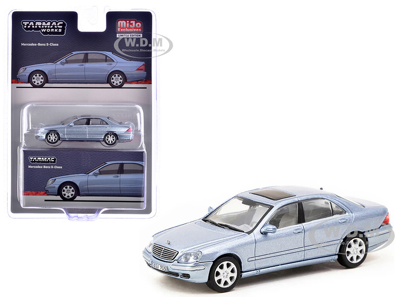 Mercedes Benz S Class Horizon Blue Metallic Global64 Series 1/64 Diecast Model Tarmac Works T64G-072-BL