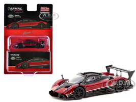 Pagani Zonda R Rosso Dubai Red Metallic and Black Global64 Series 1/64 Diecast Model Tarmac Works T64G-TL015-RE