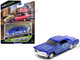 1965 Buick Riviera Candy Blue with Graphics Lowriders Maisto Design Series 1/64 Diecast Model Car Maisto 15494-23D