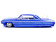 1964 Chevrolet Impala SS Lowrider Candy Blue with Graphics and White Interior Lowriders Maisto Design Series 1/26 Diecast Model Car Maisto 32547BL