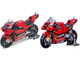 Ducati Desmosedici GP #43 Jack Miller and #63 Francesco Bagnaia Ducati Lenovo Team Team Champions MotoGP World Championship 2022 Set of 2 Motorcycles 1/18 Diecast Models Maisto 34391