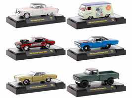 Auto Meets Set of 6 Cars IN DISPLAY CASES Release 80 Limited Edition 1/64 Diecast Model Cars M2 Machines 32600-80
