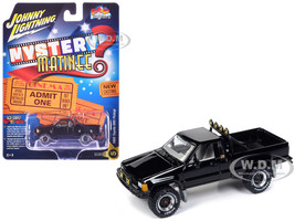 1985 Toyota SR5 Pickup Truck Black Mystery Matinee Back to the Future 1985 Movie Pop Culture 2024 Release 1 1/64 Diecast Model Car Johnny Lightning JLPC014-JLSP374