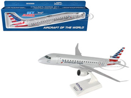 Embraer E175 Commercial Aircraft American Airlines American Eagle N220NN Gray with Striped Tail Snap Fit 1/100 Plastic Model Skymarks SKR902