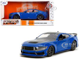2024 Ford Mustang Dark Horse Grabber Blue Metallic with Black Hood