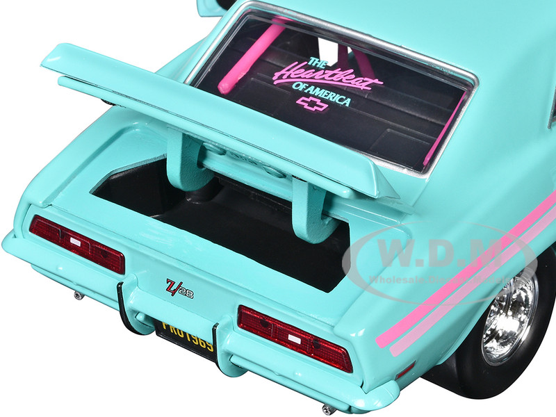 1969 Chevrolet Camaro Z/28 Light Blue with Pink Stripes 