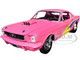 1966 Ford Mustang Fastback 2+2 Pink with Blue and Yellow Stripes "Pro Street" Limited Edition to 6250 pieces Worldwide 1/24 Diecast Model Car by M2 Machines