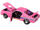 1966 Ford Mustang Fastback 2+2 Pink with Blue and Yellow Stripes "Pro Street" Limited Edition to 6250 pieces Worldwide 1/24 Diecast Model Car by M2 Machines