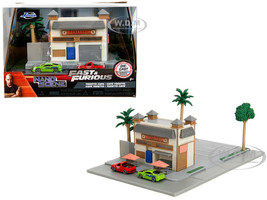 Fast & Furious Final Race Diorama with Toyota Supra Orange and