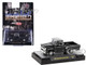 1958 Chevrolet Cameo Pickup Truck Black Metallic with Graphics and Gray Top Lowriders Limited Edition to 5500 pieces Worldwide 1/64 Diecast Model Car M2 Machines 31500-MJS71
