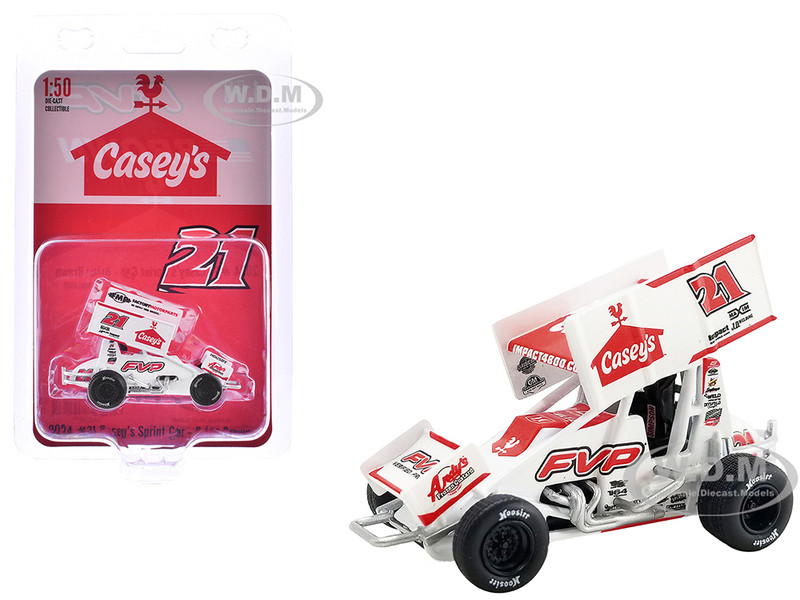 Winged Sprint Car #21 Brian Brown Casey s General Store Brian Brown Racing World of Outlaws 2024 1/50 Diecast Model Car ACME A5024001