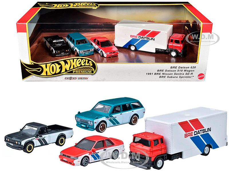 BRE Set of 4 pieces Series Hot Wheels Premium 2024 Series U Diecast Model Cars Hot Wheels GMH39-986U