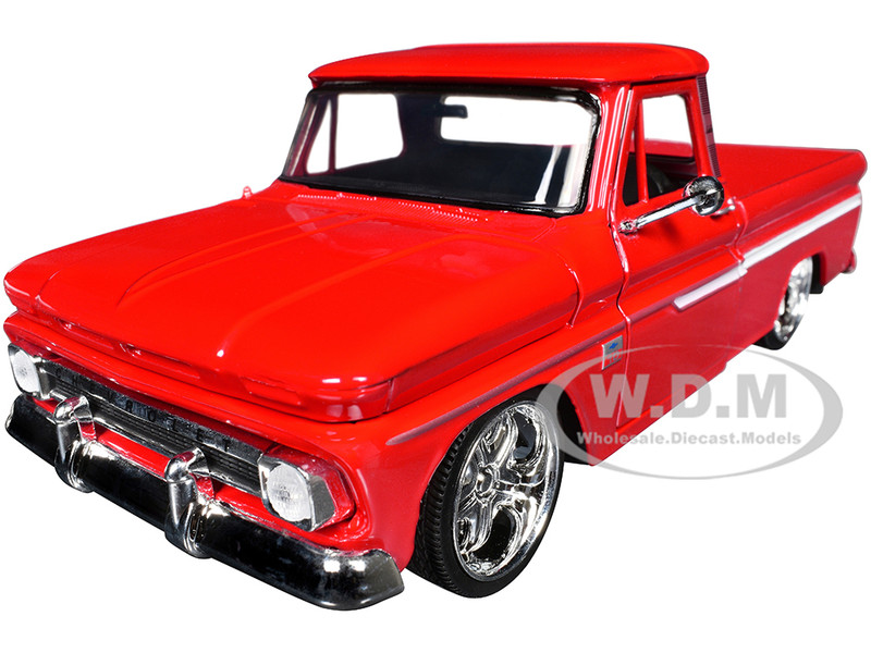 1966 Chevrolet C10 Fleetside Pickup Truck Red Maxx Design American Classics Series 1/24 Diecast Model Car Motormax 73355MX-R
