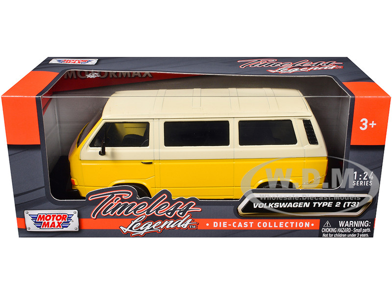 Volkswagen Type 2 (T3) Van Yellow and Beige 