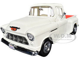 1955 Chevrolet 3100 Stepside Pickup Truck Cream with White Interior Timeless Legends Series 1/24 Diecast Model Car Motormax 73236CRM