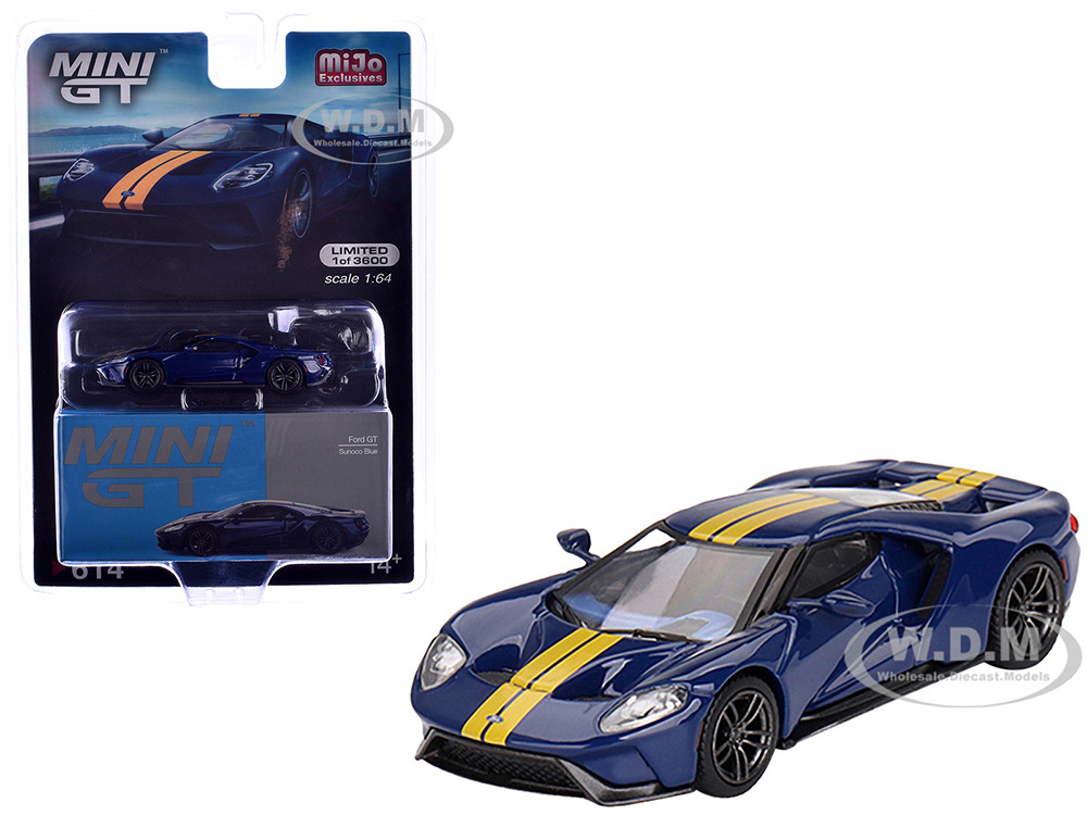 Ford GT Sunoco Blue with Yellow Stripes Limited Edition to 3600