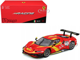 Ferrari 296 GT3 #71 Red Francorchamps Motors 2022 Racing Series with Display Case 1/43 Diecast Model Car Bburago 36313