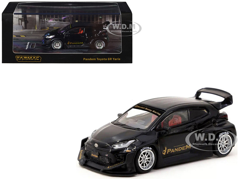 Toyota Pandem GR Yaris RHD Right Hand Drive Black Road64 Series 1/64 Diecast Model Car Tarmac Works T64R-080-BK