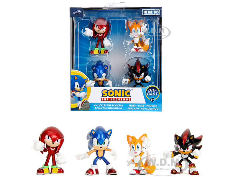 Set of 4 Diecast Figures Sonic the Hedgehog Video Game Metalfigs Series Diecast Models Jada 35605