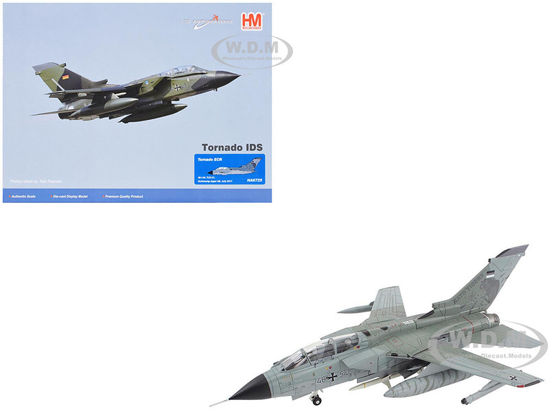 Panavia Tornado ECR Fighter Bomber Aircraft 46 54 Tactical Air Wing 51 Schleswig Jagel Air Base Germany 2017 German Luftwaffe Air Power Series 1/72 Diecast Model Hobby Master HA6725